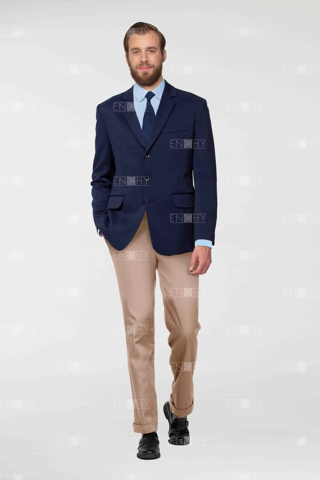 Сочетания мужских брюк, рубашки и пиджака по цвету
